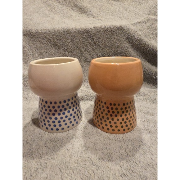 Set Opalhouse Stoneware Face Planter Vase Abstract Art Whimsical Anthropomorphic - Picture 3 of 6